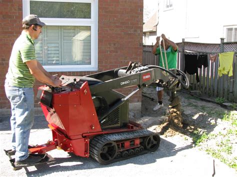 small walk behind excavator